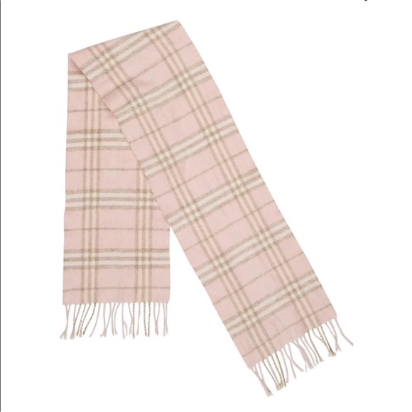 Extra long Burberry wool cashmere plaid cotton candy wide scarf wrap shawl - Picture 3 of 10